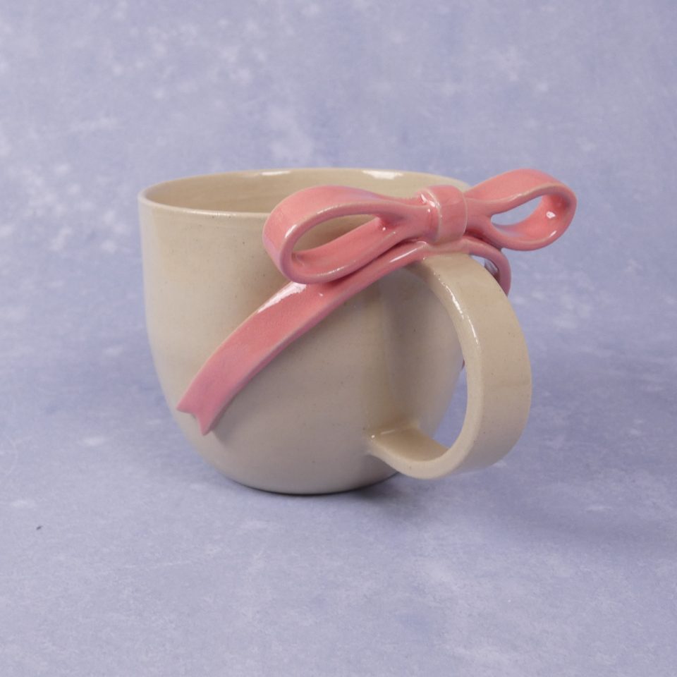 Sløjfekop, pink, 300 ml