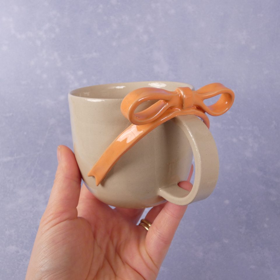 Sløjfekop, pastel orange, 300 ml - Billede 2