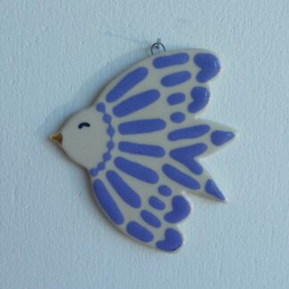 Håndmalet fugleophæng, pastel lilla #2