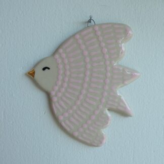 Håndmalet fugleophæng, baby pink #2